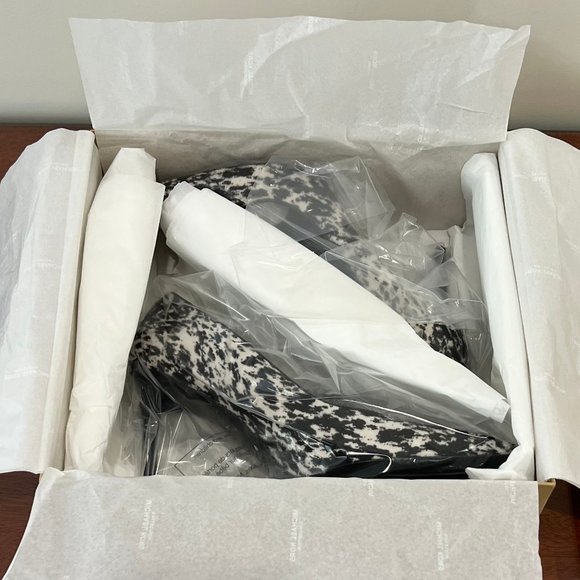NIB Michael Kors Collection Gretel Speckled Pony Print Calf Hair Pump - Picture 3 of 16